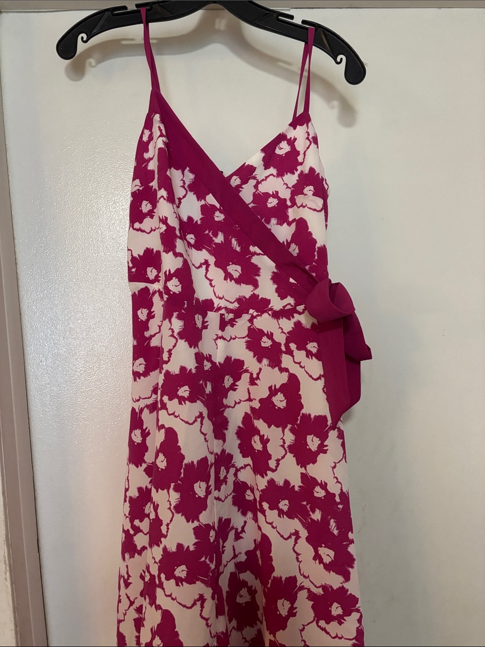 NWT Banana Republic Floral Pink Wrap Slip Dress with Spaghetti Straps